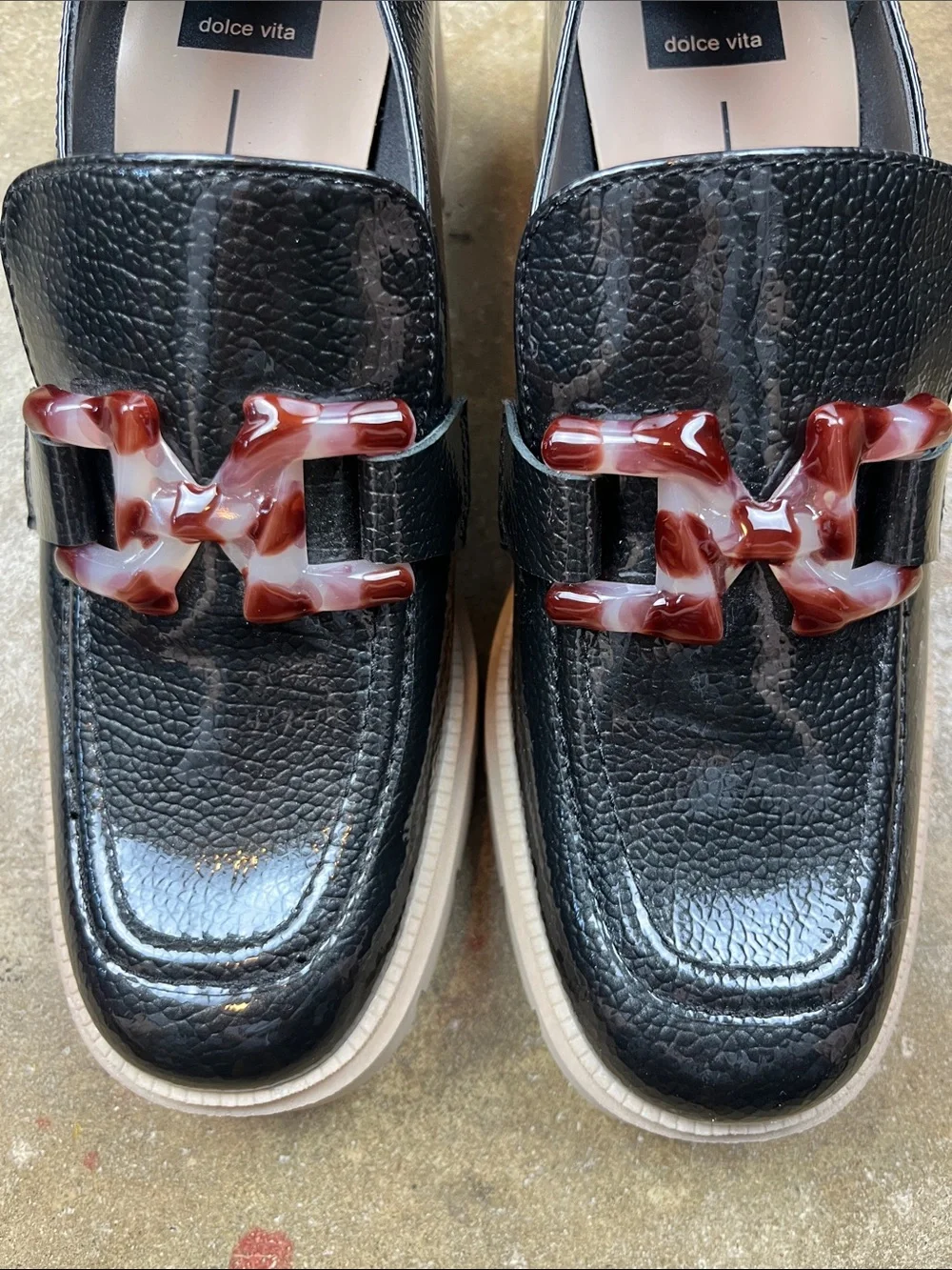 Dolce Vita Patent Leather Harold Loafers in Midnight NWOB Size: 10